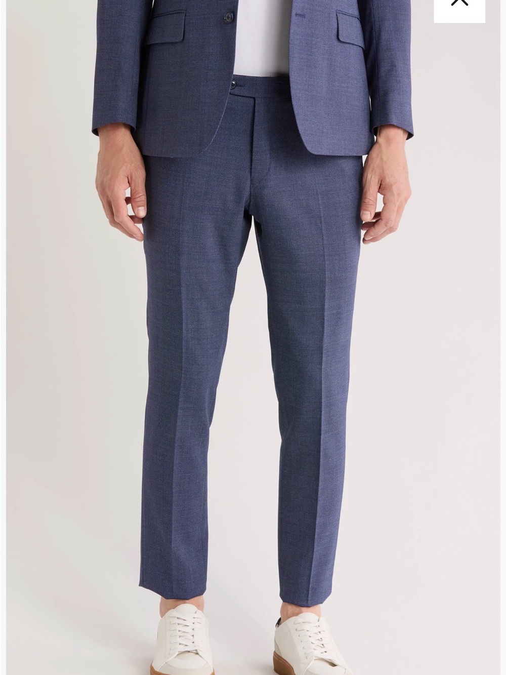 Penguin Slim Fit Blue Men's Suit Trousers